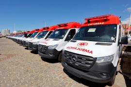 Em Salvador, municípios baianos recebem 36 ambulâncias para renovação e ampliação de frota do Samu