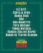 Bando de Teatro Olodum, Ilê Aiyê e Cortejo Afro abrem Novembro Negro nesta terça (7)