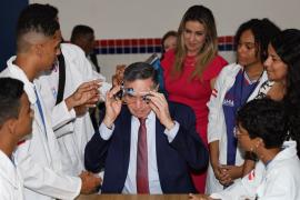 Em Lauro de Freitas, Geraldo Júnior prestigia aula motivacional do ministro Roberto Barroso para estudantes da rede estadual