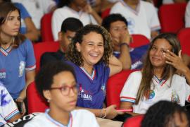 Em Lauro de Freitas, Geraldo Júnior prestigia aula motivacional do ministro Roberto Barroso para estudantes da rede estadual