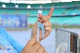 Estado e Município montam drive thru para vacinação da Covid-19 na Arena Fonte Nova