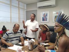 SJDH e Sepromi recebem indígenas do sul da Bahia para escuta sobre reintegração de posse