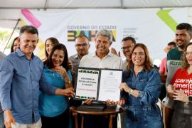 Governo do Estado entrega obra de abastecimento de água e sinalização de trânsito em Capim Grosso