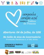 Combate ao tráfico de pessoas: SJDH participa da campanha internacional ‘Julho Coração Azul’