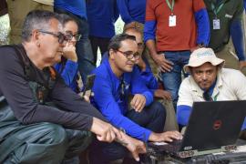 Inema capacita servidores em medição de vazão com método acústico no rio Subaúma