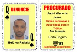 Baralho do Crime da SSP é atualizado com mais cinco foragidos da Justiça