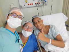 Primeiro paciente do Hospital Ortopédico do Estado da Bahia finaliza tratamento com sucesso