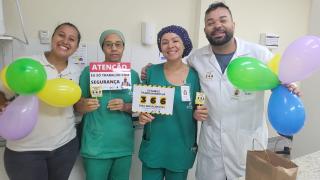 Maternidade Frei Justo Venture realiza ação para reforçar a importância da segurança do trabalhador