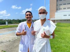 Caminhadas ao ar livre renovam o ânimo dos pacientes no Hospital Metropolitano