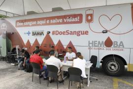 Servidores da segurança pública iniciam primeiro dia de doações ao Hemoba