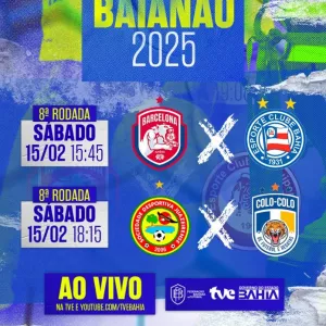 TVE exibe a oitava rodada do Baianão ao vivo e com exclusividade - Ilustração: Ascom/Irdeb