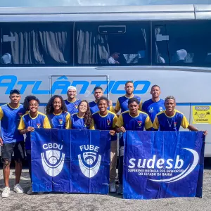 Delegação baiana universitária de futebol viaja para os JUBs com apoio da Sudesb