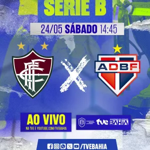 Fluminense e Bahia de Feira pela Série B na TVE