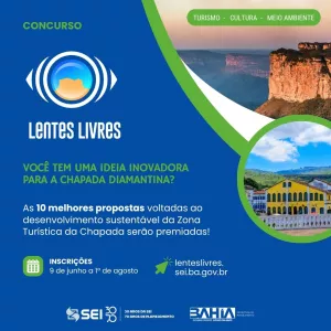 Concurso Lentes Livres vai premiar ideias inovadoras para a Chapada Diamantina