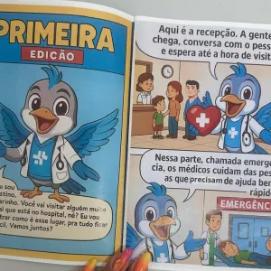 Hospital Geral Ernesto Simões adota revista em quadrinhos com linguagem lúdica para acolher crianças em visitas hospitalares