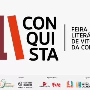 A partir desta quarta-feira (24), Vitória da Conquista recebe a 3ª edição Feira Literária de Vitória da Conquista – FliConquista. O evento acontece até domingo (28), no Centro de Cultura Camillo de Jesus Lima. A programação é totalmente gratuita e reúne grandes nomes da literatura, da música e do cinema.  A abertura oficial acontece às 18h, no Teatro do Centro de Cultura, seguido pelo espetáculo “Tão do Ser Mar da Rocha – Espetáculo glauberiano”, apresentado por Ava Rocha, filha do cineasta Glauber Rocha, a