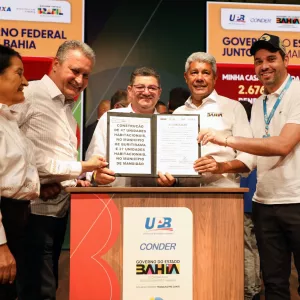 ”Habitação é direito. Esse é um projeto fundamental para a gente”, reforçou Jerônimo em anúncio da construção de mais 3.401 habitações do Minha Casa Minha Vida na Bahia