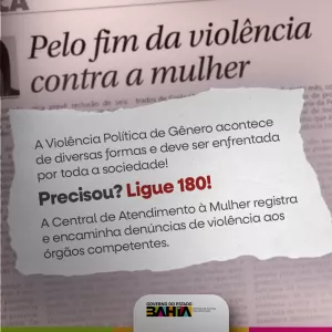 Campanha Sem Medo - Pelo Fim Violência Contra Meninas e Mulheres será lançada em Feira de Santana, na quarta-feira (19)