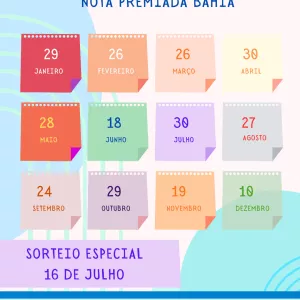 Campanha Nota Premiada Bahia divulga calendário de sorteios para 2026
