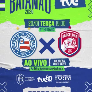 Bahia e Barcelona nesta terça-feira na TVE