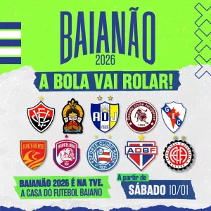 Três jogos do Baianão nesta quarta-feira (14) na TVE