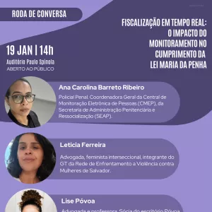 Roda de Conversa "Fiscalização em Tempo Real: O Impacto do Monitoramento no Cumprimento da Lei Maria da Penha