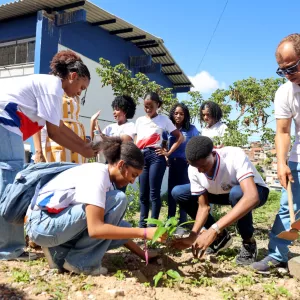 Estudantes de colégio de tempo integral transformam escola em espaço de educação ambiental e agroflorestamento