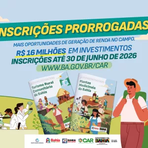 Inscrições para editais de Turismo Rural Comunitário e Plantas Medicinais são prorrogadas até 30 de junho