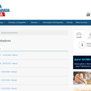 Resultados dos sorteios da Nota Premiada Bahia serão divulgados exclusivamente no site da campanha