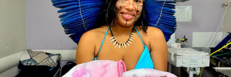 Indígena da Aldeia Caramuru, na zona rural de Pau Brasil, escolhe o Hospital Materno-Infantil de Ilhéus para o nascimento da filha 