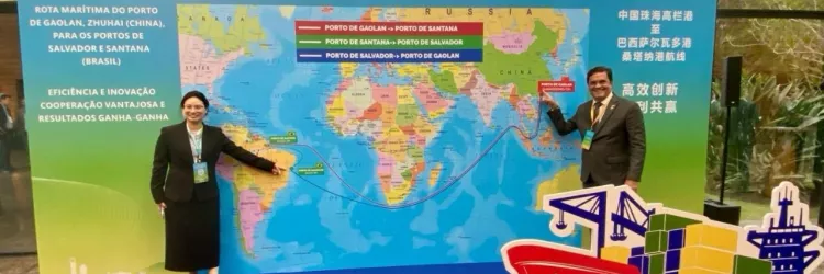 Nova rota marítima direta entre Bahia e China começa a operar nesta segunda-feira (14)