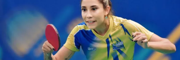 Destaque da Bahia no tênis de mesa nacional, Gabriela Santiago, apoiada pelo FazAtleta, disputa Campeonato Sul-Americano pela primeira vez