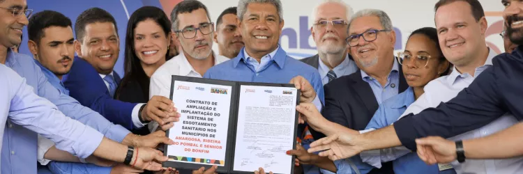 Governo do Estado firma contrato com Banco do Nordeste para implantar e ampliar sistemas de esgotamento sanitário em municípios baianos