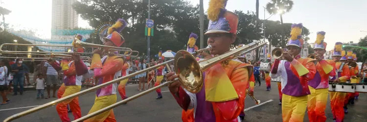 Fanfarras escolares da rede estadual participam do Festival de Fanfarras e Balizadores 2025, em Salvador