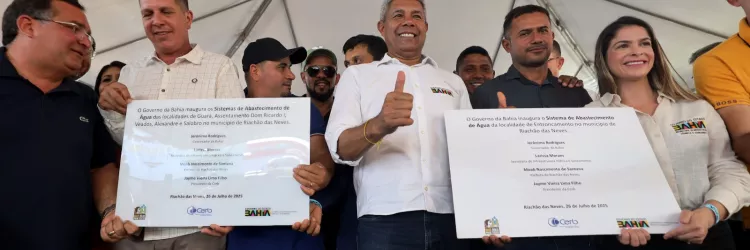 Entregas e autorizações do governo estadual reforçam abastecimento de água, mobilidade e saúde em Riachão das Neves