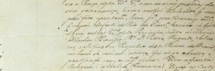 Foto: Carta acusando o General Pedro Labatut de enviar para Pernambuco peças roubadas dos portugueses João e José Teixeira Barba. - Arquivo Público do Estado da Bahia