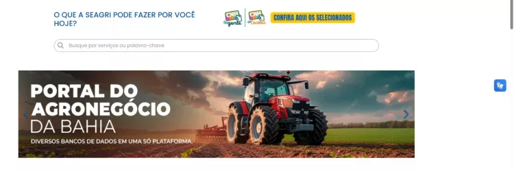 Com layout moderno e serviços integrados, Seagri estreia novo portal institucional
