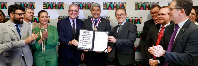Estado assina termo de entrega das chaves do Palacete Saldanha para construção da nova Caixa Cultural de Salvador