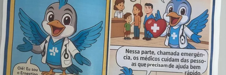 Hospital Geral Ernesto Simões adota revista em quadrinhos com linguagem lúdica para acolher crianças em visitas hospitalares