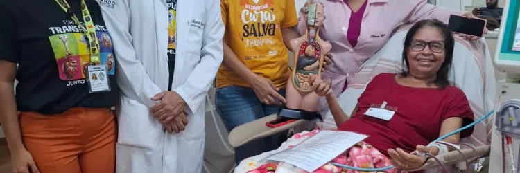 Estudantes da rede estadual ligados ao Centro de Hemodiálise do Hospital São Lucas, em Itabuna, participam do Setembro Verde