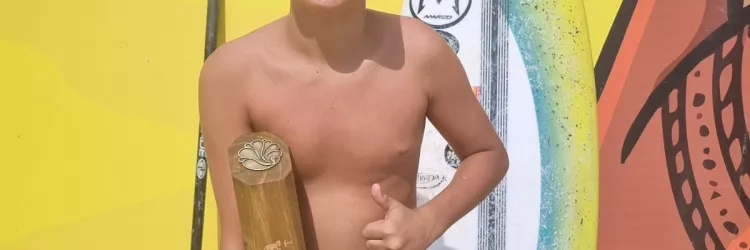 Líder do circuito nacional sub-18, surfista de stand-up paddle viaja para mais uma etapa com apoio da Sudesb