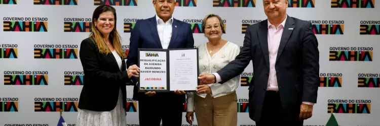 Governador autoriza início das obras de requalificação da Avenida Raimundo Xavier Menezes, em Jacobina