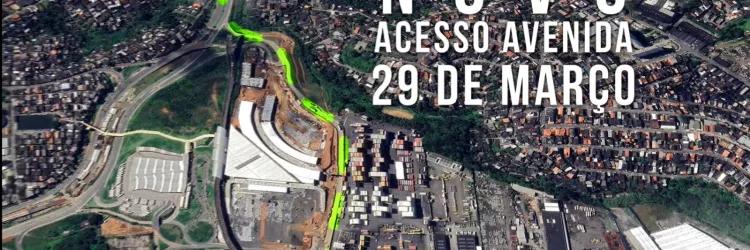 Novo acesso à Avenida 29 de Março é liberado a partir deste sábado (10)