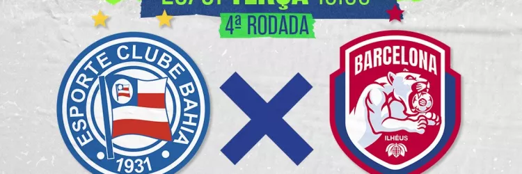 Bahia e Barcelona nesta terça-feira na TVE