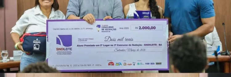 Inspirado em ‘Geografia da Fome’, estudante de Tabocas do Brejo Velho vence concurso de redação