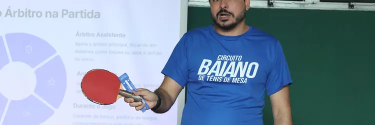Curso de Arbitragem e Reciclagem de Tênis de Mesa na Bahia acontece neste sábado (18), com inscrições abertas