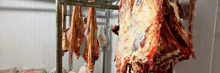 Adab apreende mais de 1 tonelada de carne irregular em Candiba e  Palmas de Monte Alto