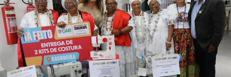 Governo da Bahia apoia empreendedorismo feminino com entrega de kits de costura no Recôncavo