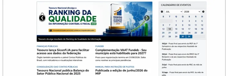 Dados financeiros do Estado da Bahia estão disponíveis na plataforma do Tesouro Nacional