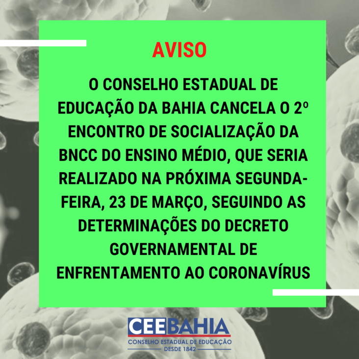 Cancelamento 2º Encontro